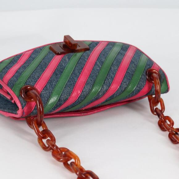 PRADA Shoulder Bag Denim Blue - Picture 7 of 9